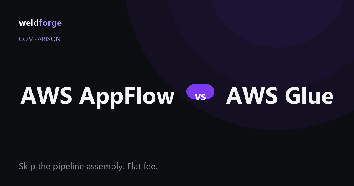 AWS AppFlow vs AWS Glue — how they differ